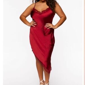 FOREVER 21 Lace Trim Slip Midi‎ Dress size XL